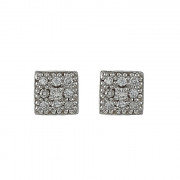 Σκουλαρίκια με Διαμάντια Λευκόχρυσος Κ18 - 11005