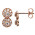 Σκουλαρίκια με Ζιργκόν Ροζ Χρυσός Κ14 - 09096