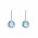 Σκουλαρίκια με Ζιργκόν και Μπλέ Τοπάζι Λευκόχρυσος Κ14 - 16048BT