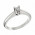 Δαχτυλίδι Μονόπετρο με Διαμάντι Λευκόχρυσος Κ18 - 07020