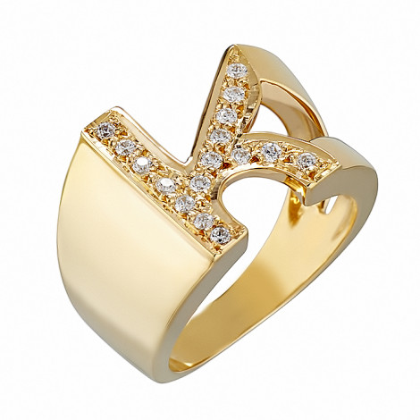 Δαχτυλίδι Chevalier K με Ζιργκόν Χρυσός Κ14-06552KY