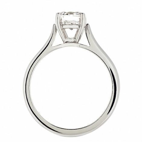 Δαχτυλίδι Μονόπετρο με Διαμάντι Λευκόχρυσος Κ18 - 11030