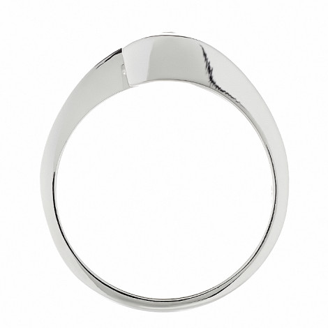 Δαχτυλίδι Μονόπετρο με Διαμάντι Λευκόχρυσος Κ18 - 912363R