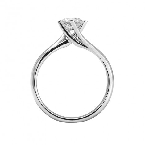 Δαχτυλίδι Μονόπετρο με Διαμάντι Λευκόχρυσος Κ18 - 13019.9R