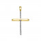 Σταυρός με Ζιργκόν Χρυσός και Λευκόχρυσος Κ14 - 13086CZ